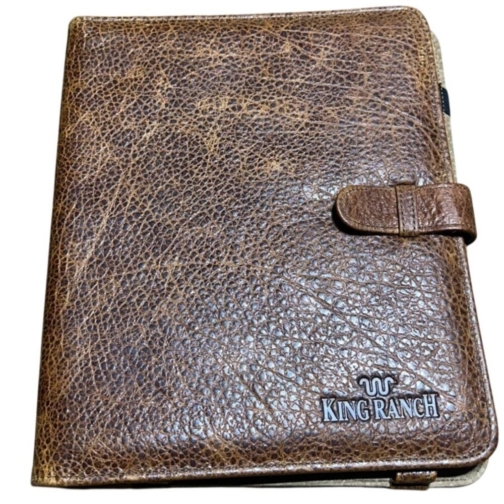 King Ranch leather Journal/Agenda Cover pebbled texture with brand logo 8x9.5